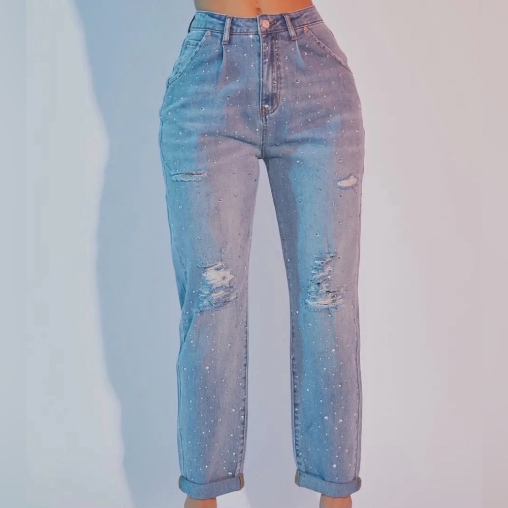 Rhinestone jeans